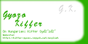 gyozo kiffer business card